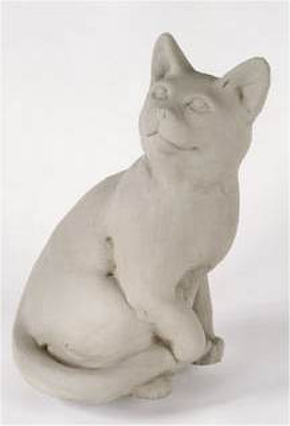 Posing Cat Sculpture Cement Decoration Yard Ornament Stone Kitty